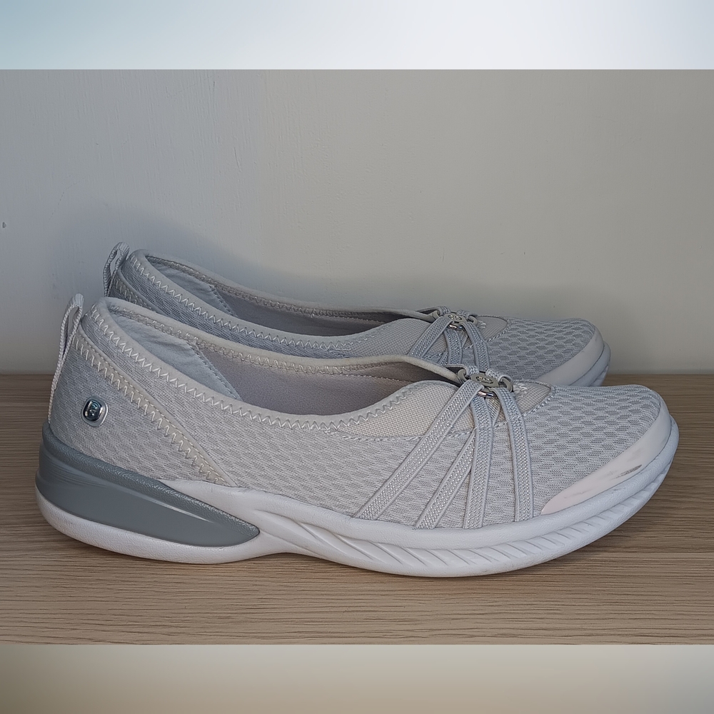 BZees Women's Niche Sustainable Slip-on Casual Sport Comfort Shoes Grey 8.5M